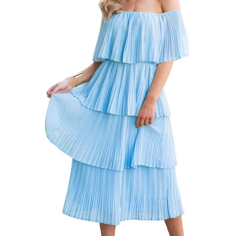 Off the shoulder ruffle dress